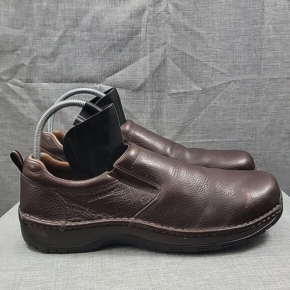 Red Wing 6702 Brown Leather Safety Shoes Loafers Slip-On men's SZ 14D Wide Width - Picture 7 of 13